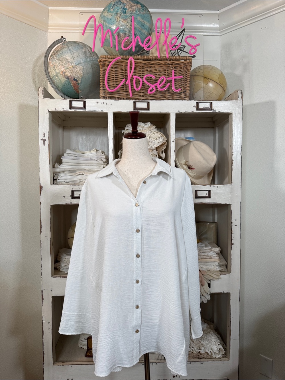 Counterparts White Collared Button Shirt